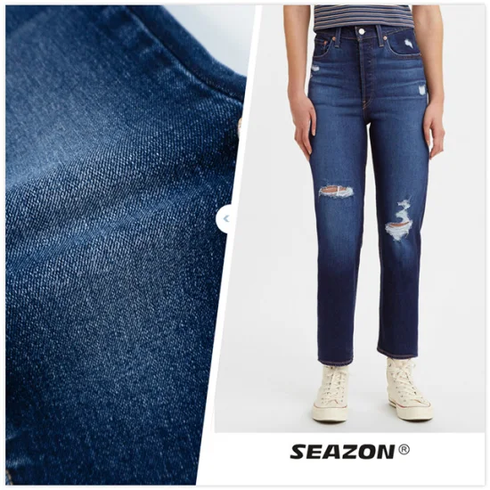 Zz0153 Самая продаваемая линия США Bci, хлопок, полиэстер, спандекс, необработанная джинсовая ткань для джинсов